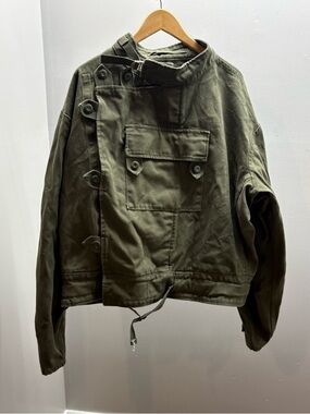 Men's Military Field Jacket in Olive Green